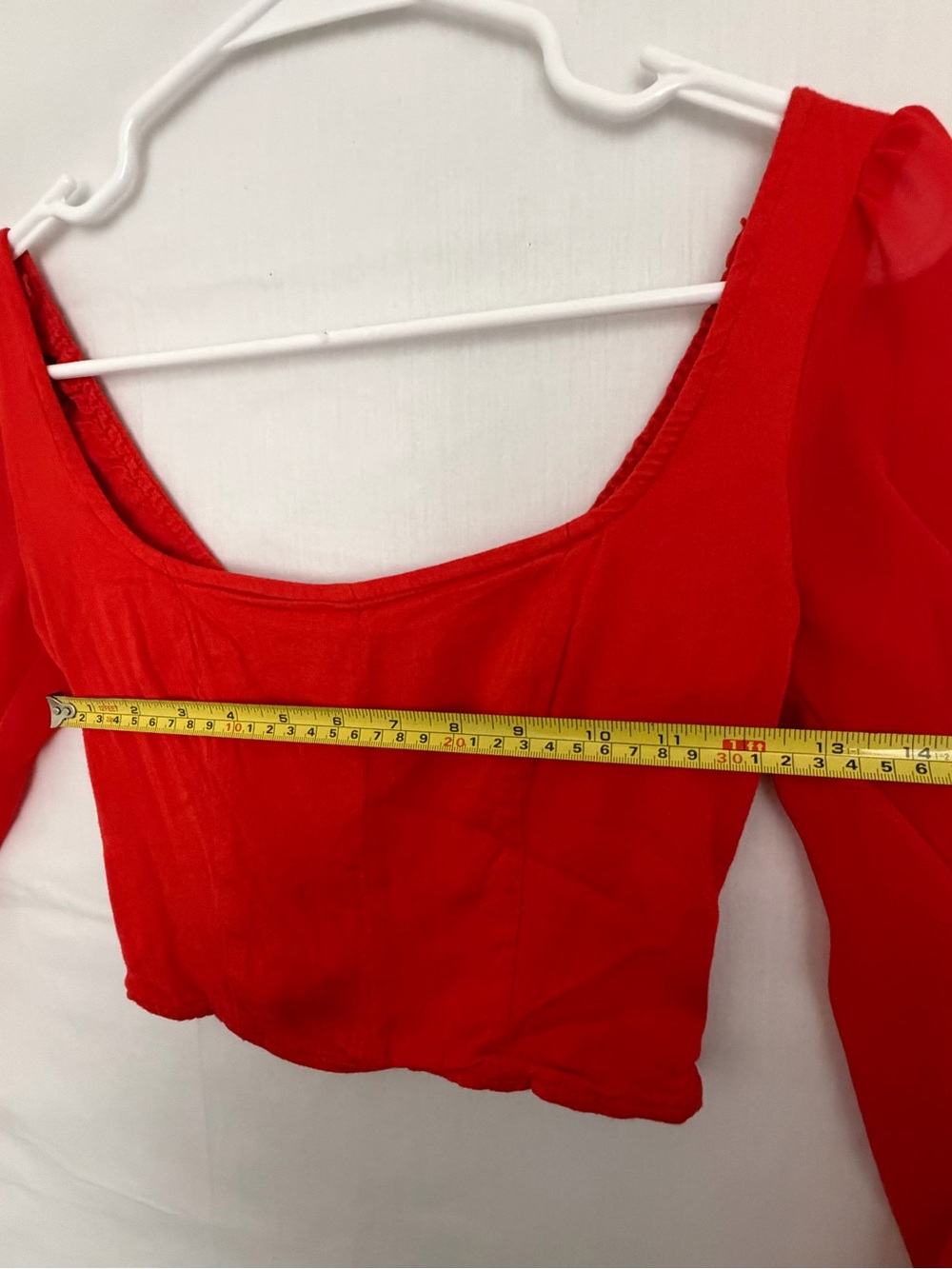 Urban Outfitters Women’s Red Crop Blouse Size XS Excellent (A843) - Picture 11 of 12